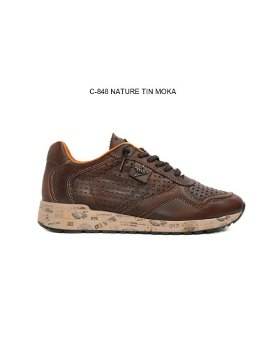 CETTI -Zapatilla piel moka - C848