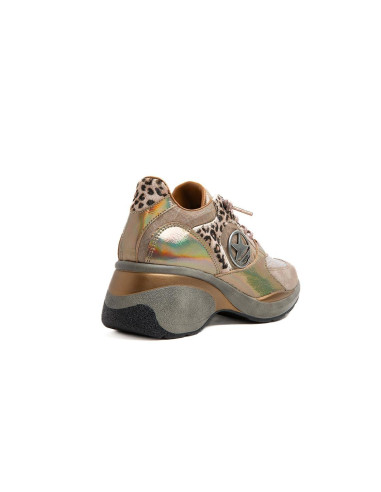 CETTI - Zapatilla combinada ante con cuña - C-1376