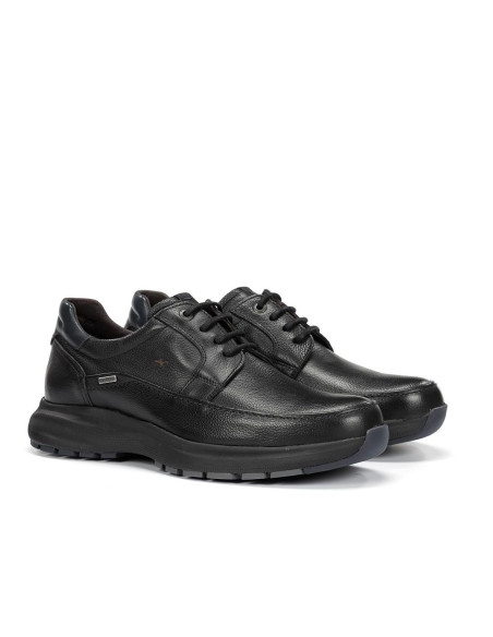 FLUCHOS -Zapato negro piel cordon -  F2065