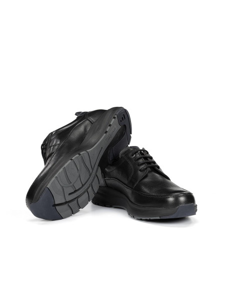FLUCHOS -Zapato negro piel cordon -  F2065