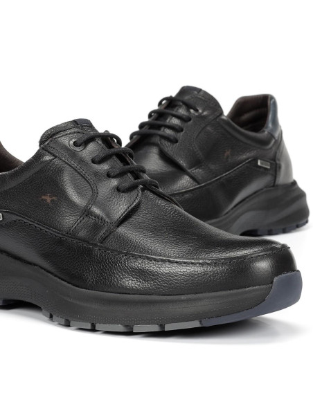FLUCHOS -Zapato negro piel cordon -  F2065