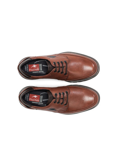 FLUCHOS  - Zapato piel marron cordon - F0248