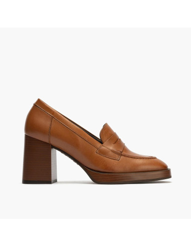 PITILLOS - Mocasin cuero tacon - 10190