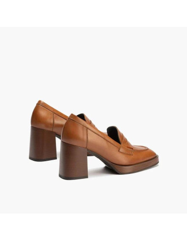 PITILLOS - Mocasin cuero tacon - 10190