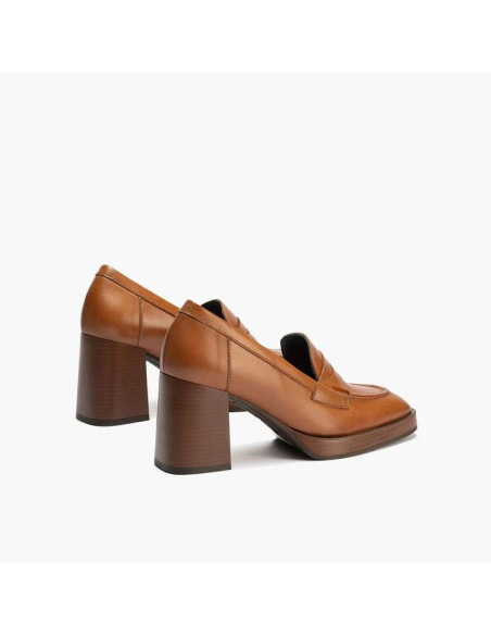 PITILLOS - Mocasin cuero tacon - 10190