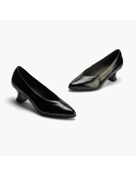 PITILLOS - Salon negro tacon bajo - 10152