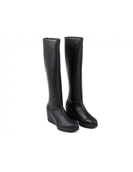 PAULA URBAN - Bota alta lycra negro -  15-1202