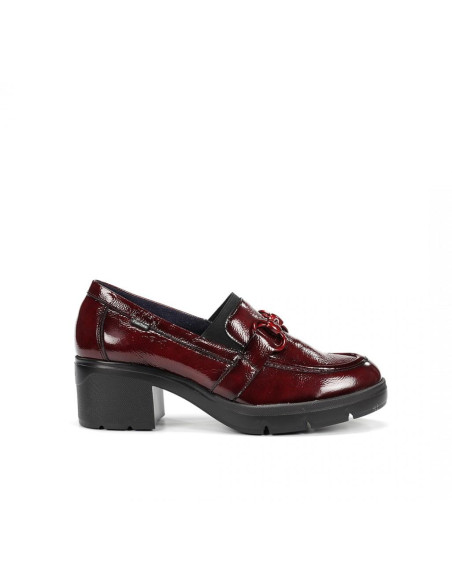FLUCHOS - Mocasin charol burdeos - F2111