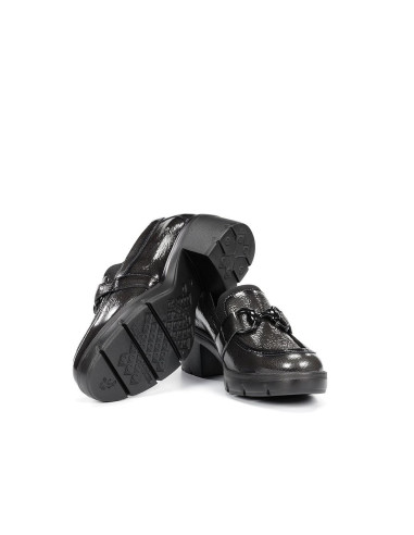 FLUchos - Mocasin charol negro - F2111