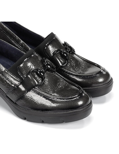 FLUchos - Mocasin charol negro - F2111