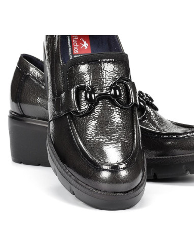 FLUchos - Mocasin charol negro - F2111